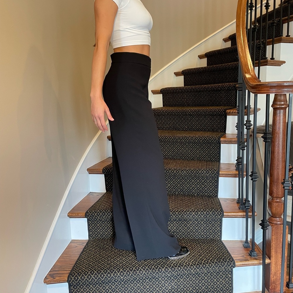 Zara high waisted black womens trouser